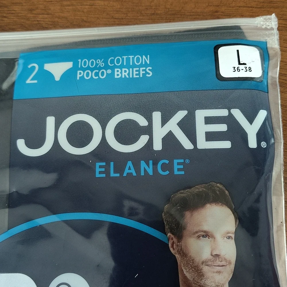 Jockey Elance Poco Men' Briefs Underwear - 2 Pack - Size L 36-38